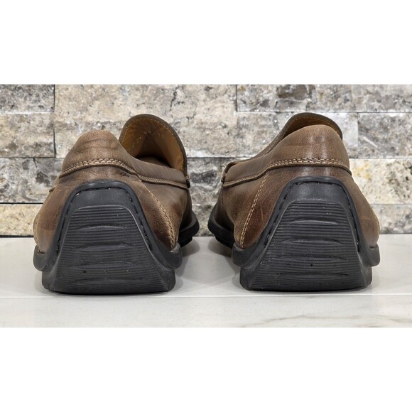 Ecco 590 Leather Driving Moc Slip On Loafers Brown Comfort Shoe Men\'s 47 | US 14 main image 6